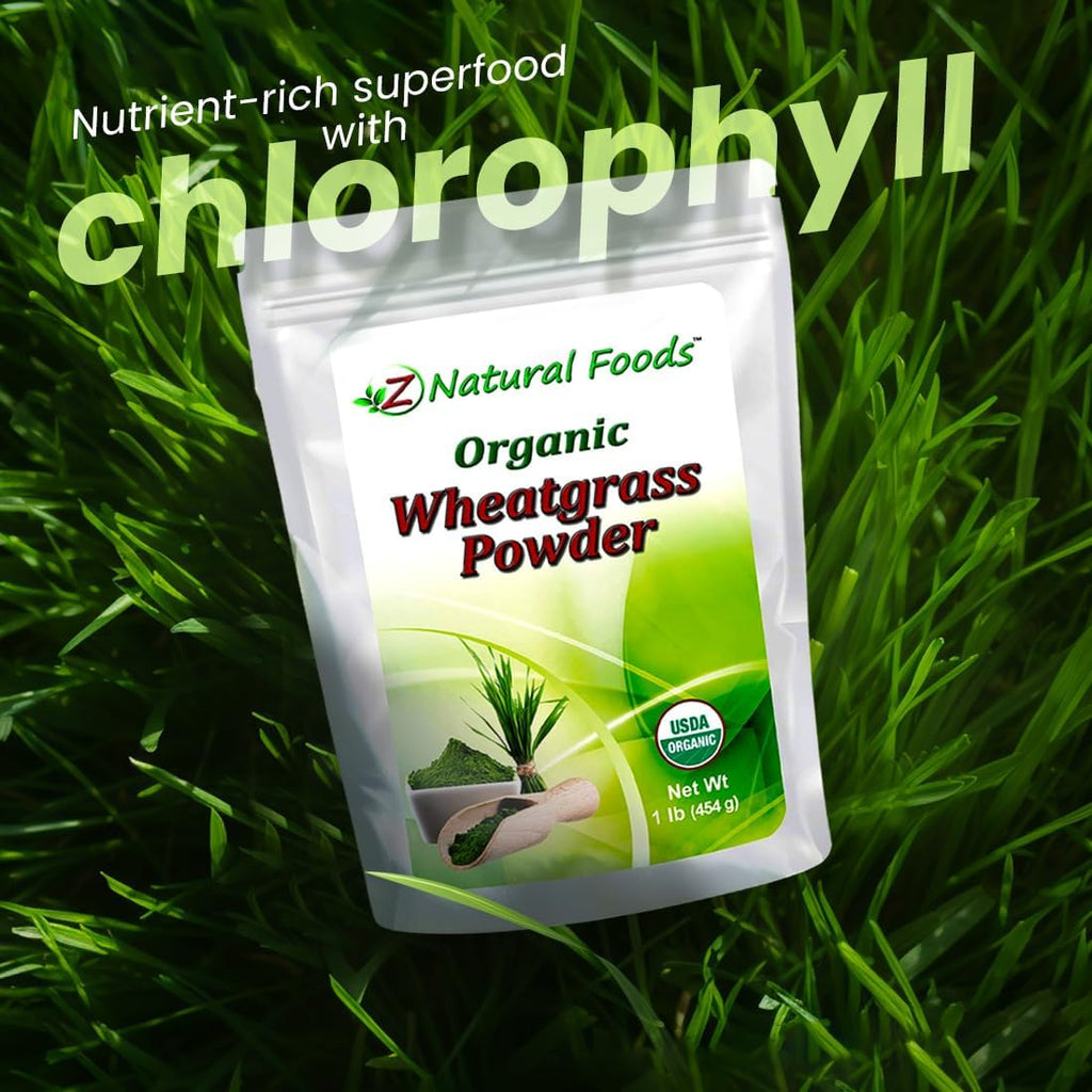 Z Natural Foods Polvo de Hierba de Trigo Orgánico - 453 g (1 lb)