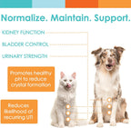 NUSENTIA UTRIN – Soporte Urinario para Perros y Gatos – Arándano y D-Mannosa – Salud de la Vejiga e Incontinencia, 60 Dosis