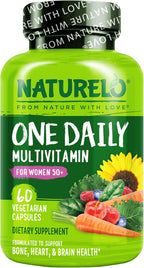 NATURELO Multivitamínico Diario para Mujeres 50+ (Sin Hierro) - Apoyo Menopausia - 120 Cápsulas
