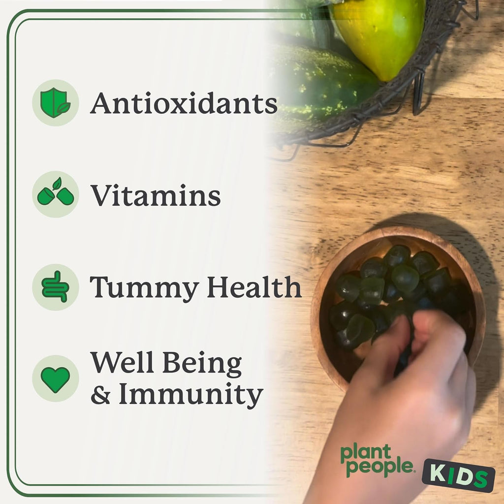 WonderGreens Kids Super Veggie Gummies - Gomitas de verduras sin azúcar para niños con probióticos - Sabor a manzana verde (30 unidades)