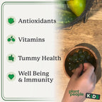 WonderGreens Kids Super Veggie Gummies - Gomitas de verduras sin azúcar para niños con probióticos - Sabor a manzana verde (30 unidades)