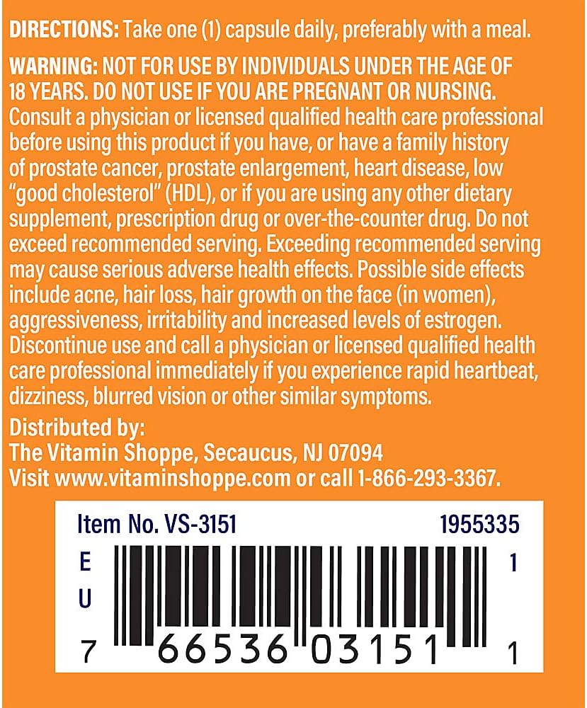 The Vitamin Shoppe DHEA 25 mg, 120 Capsules