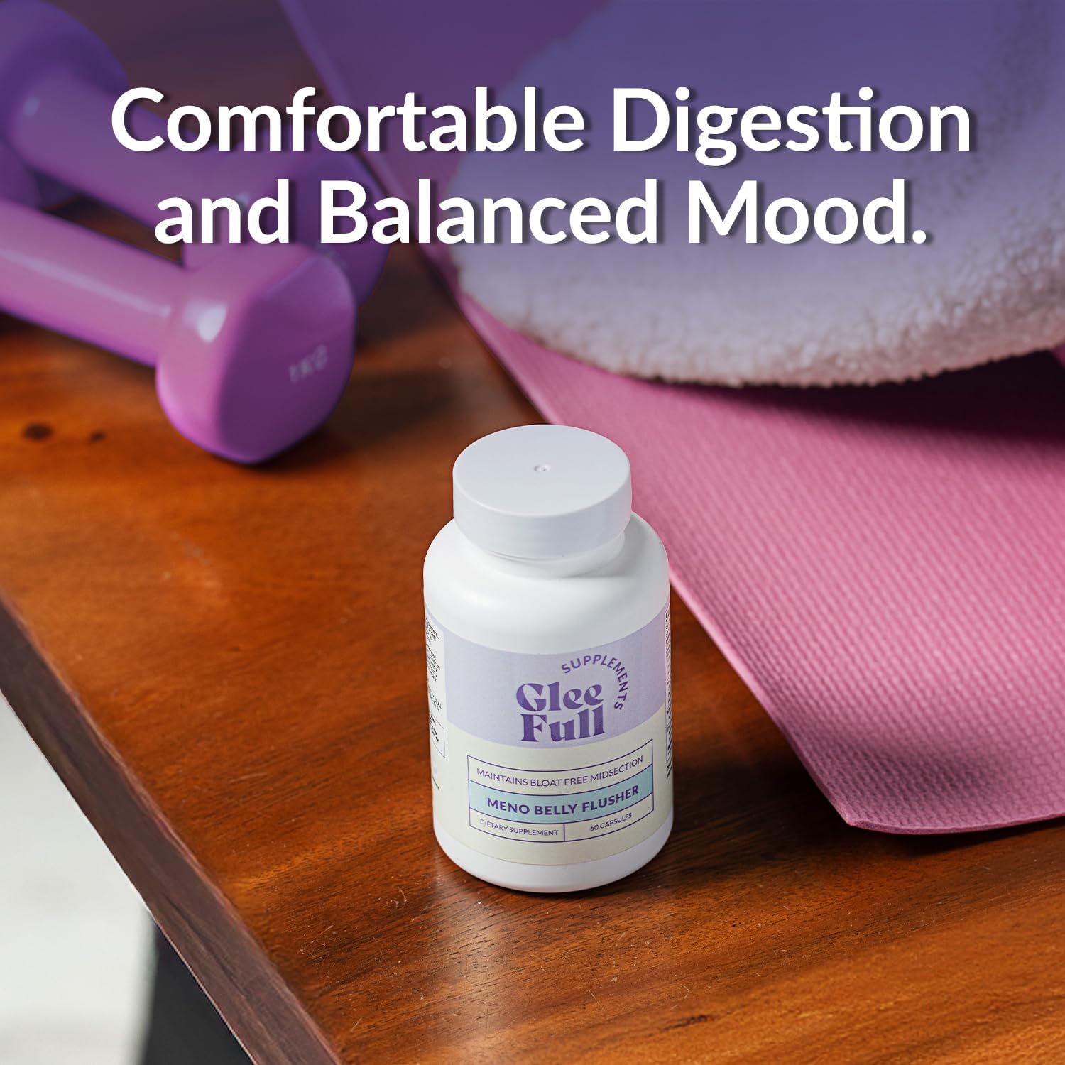 GleeFull Meno Belly Flusher - Probióticos para Mujeres en Menopausia