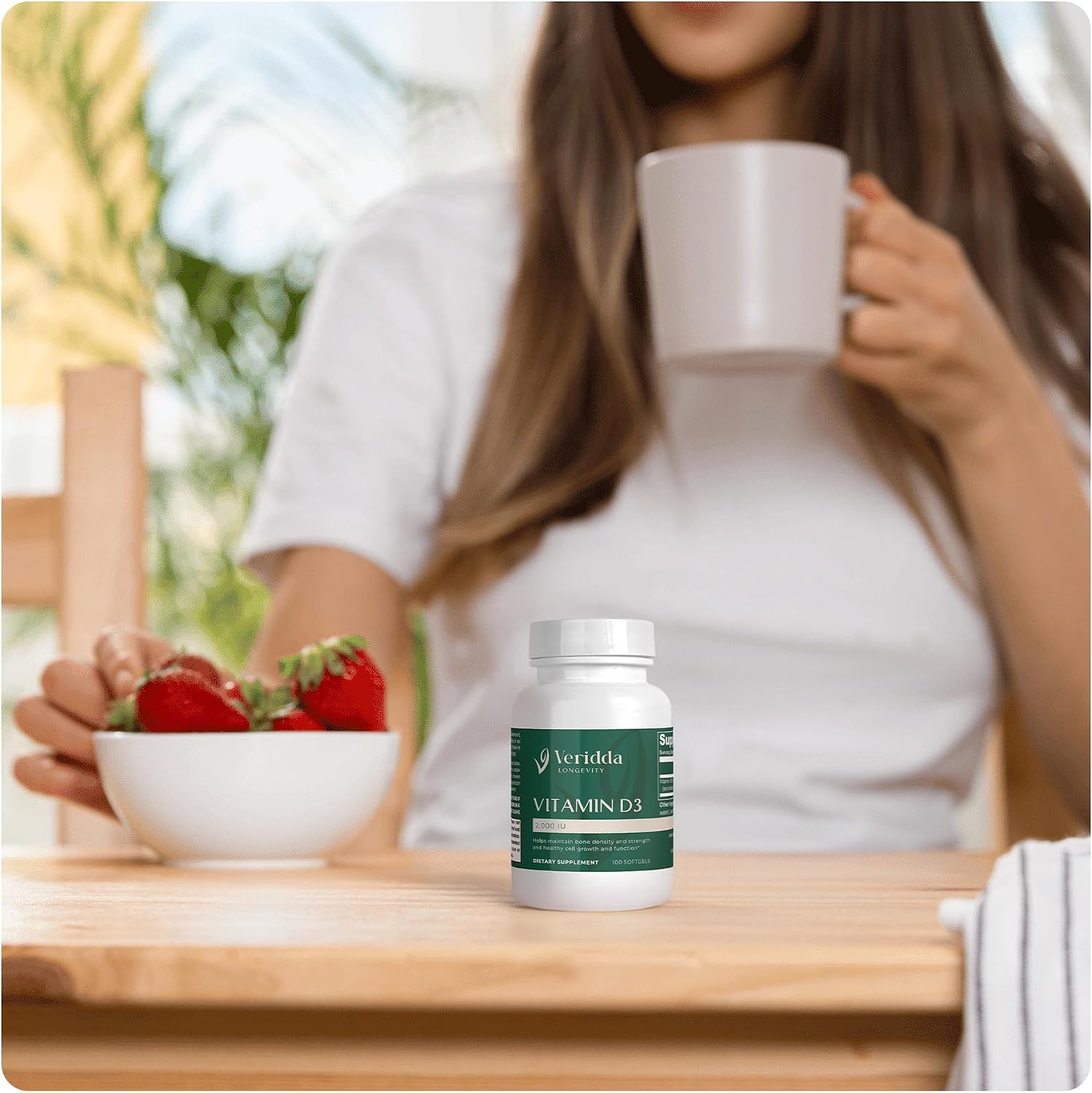 Vitamina D3 2000 UI – 100 Cápsulas Blandas Sin Gluten