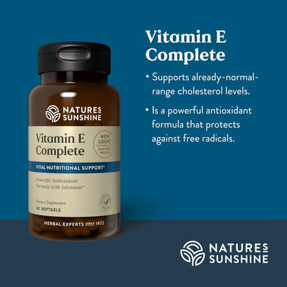 Nature's Sunshine Vitamin E Complete con – Protección celular: Ambos nutrientes contribuyen a la protección de las – Image 4