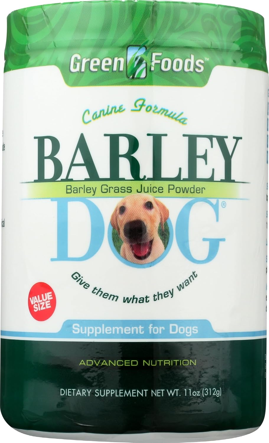 Green Foods Cebada para Perros, 311 g (11 oz)