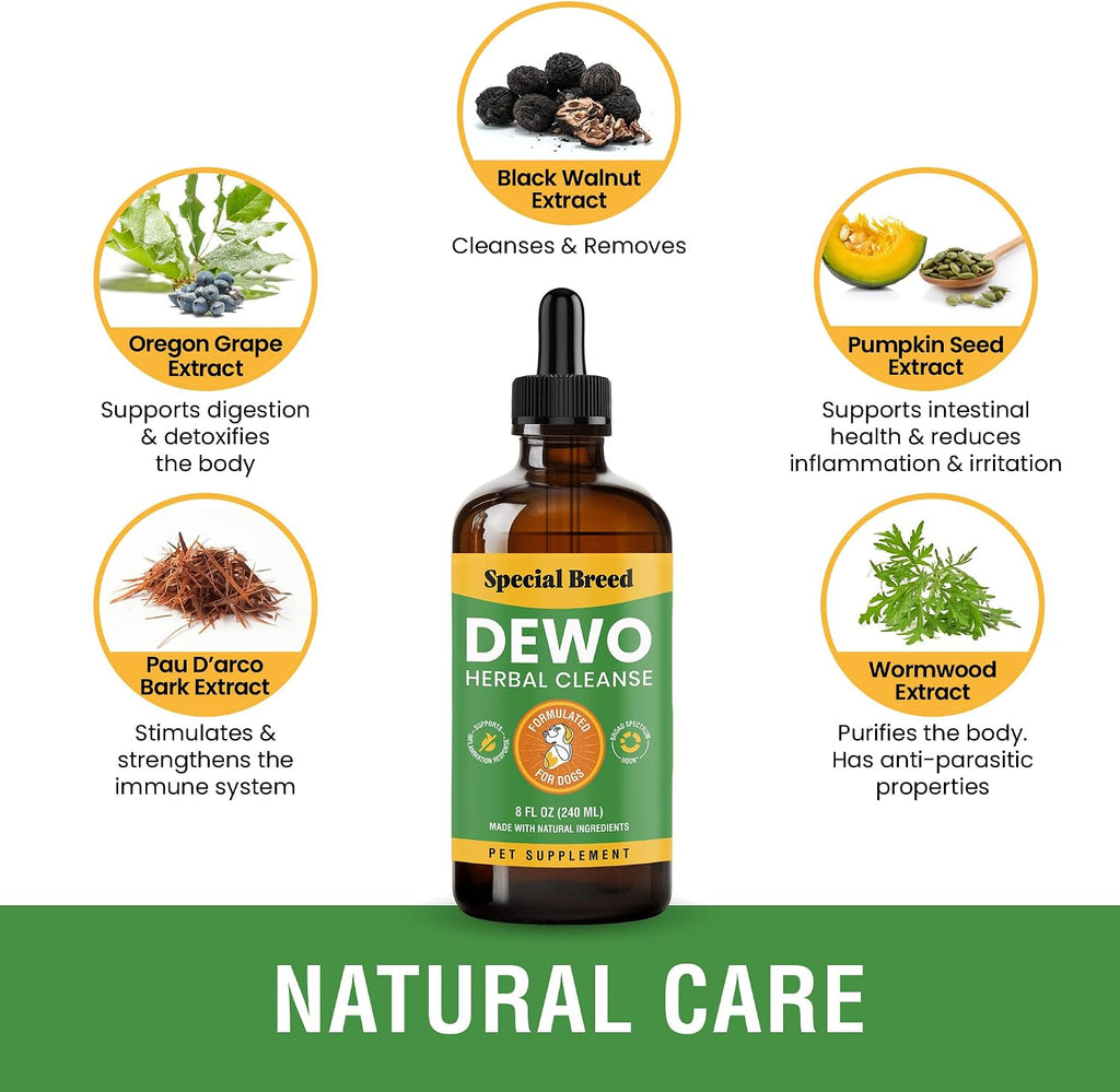 Special Breed Defensa Intestinal Natural para Perros - Suplemento Herbal con Artemisa, Nogal Negro y Probióticos - 236 ml