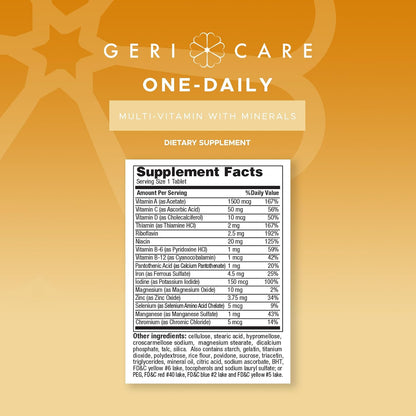 GeriCare Multivitamínico Diario con – Hierro: esencial para la producción de hemoglobina y el transporte de – Image 8
