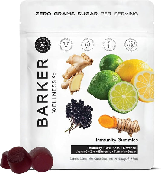 Barker Wellness Gominolas Inmunitarias con Vitamina C y Zinc - 60 uds