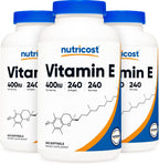 Nutricost Vitamin E 400 IU, 240 Softgels - Gluten Free, Non-GMO
