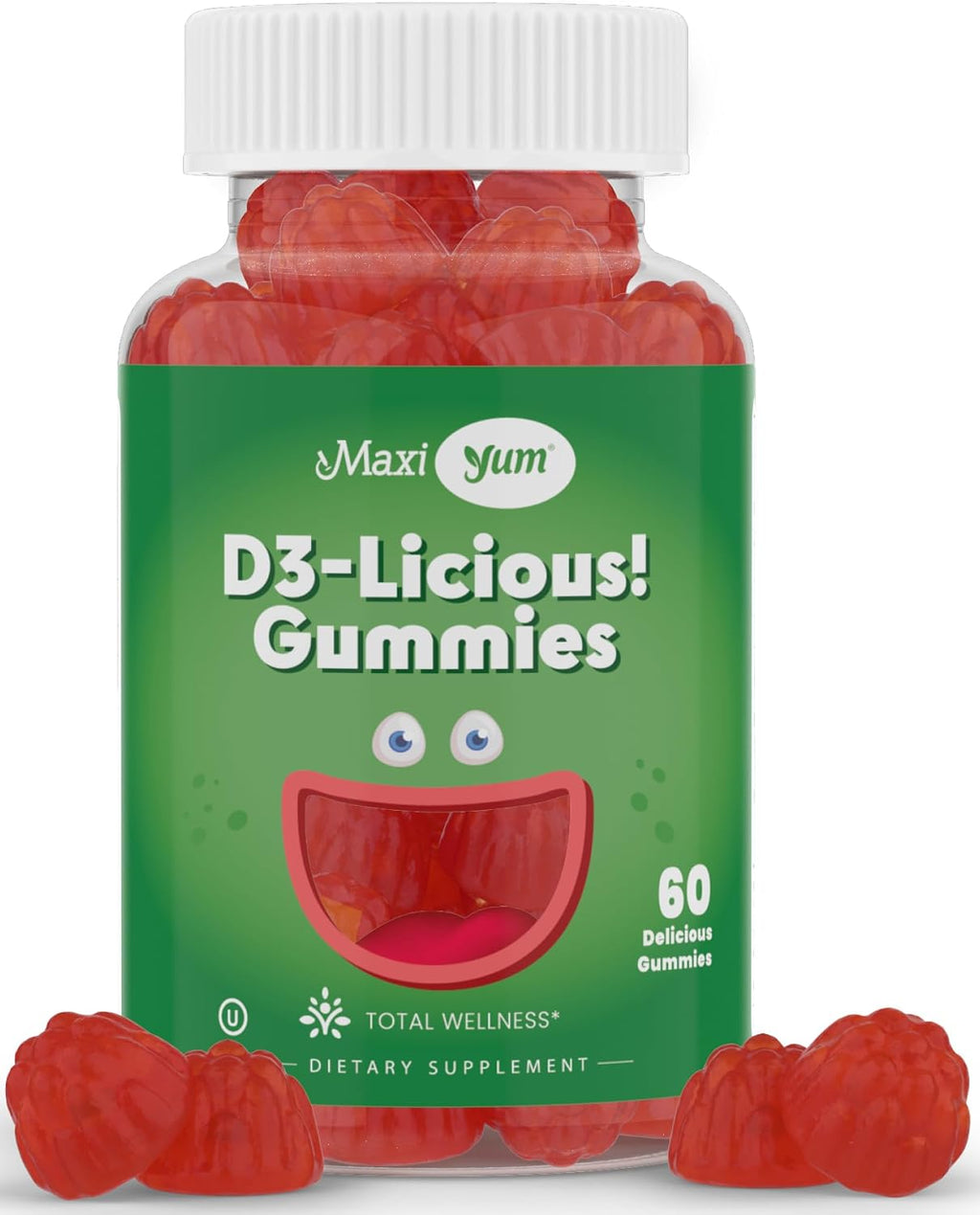 Maxi Health Vitamina D3 Gomitas 1000 UI - 60 Unidades