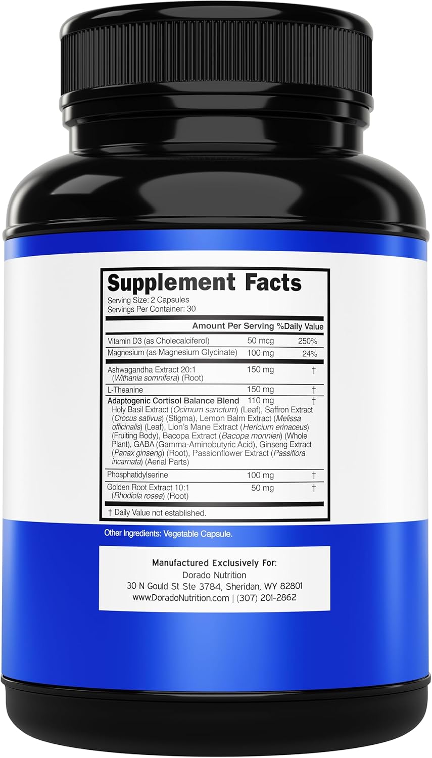 Cortisol Support 14 en 1 | Suplemento para el Equilibrio del Cortisol y el Estado de Ánimo | 60 Cápsulas