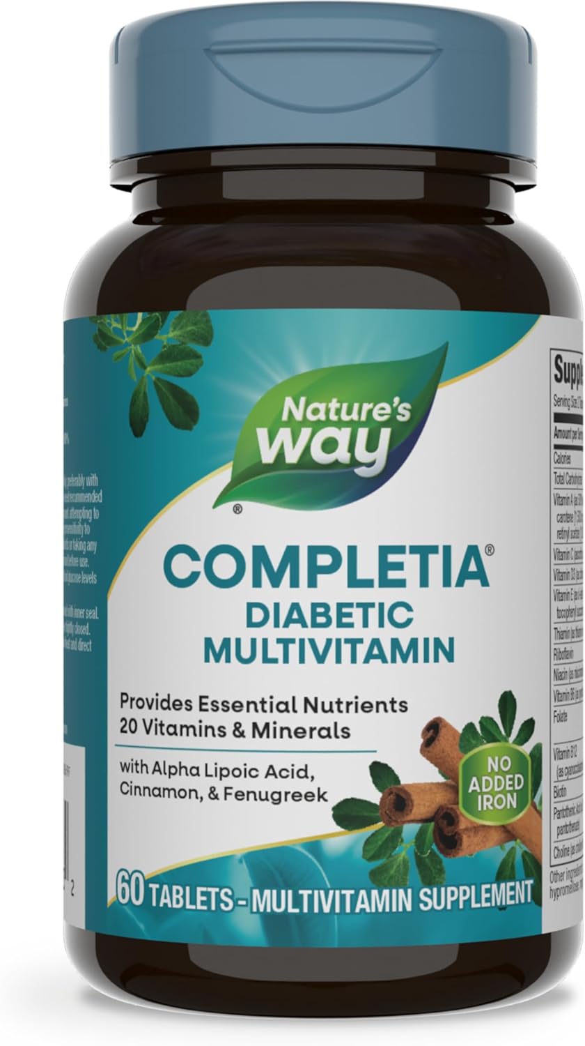 Nature's Way Completia Multivitamínico para Diabéticos - 60 Comprimidos