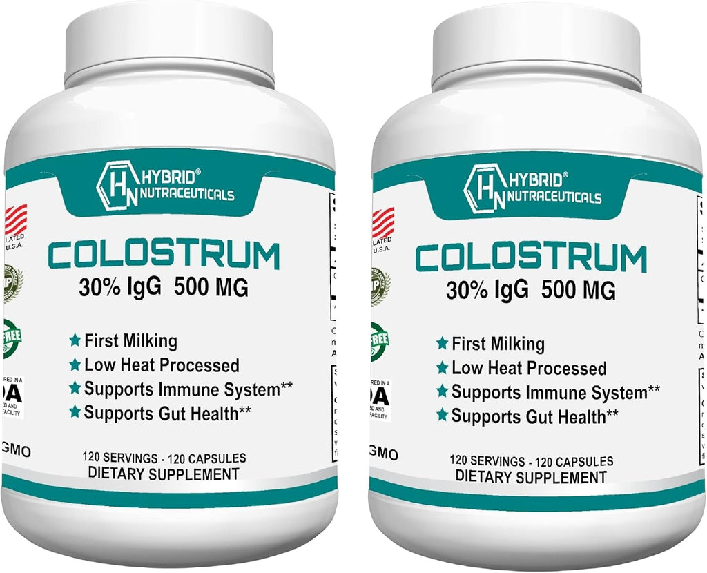 Hybrid Nutraceuticals Calostro Bovina - 240 Cápsulas (500 mg, 30% IgG)