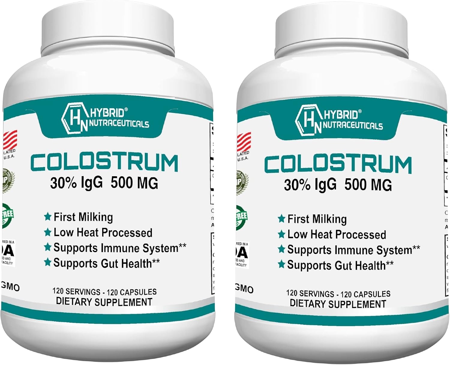 Hybrid Nutraceuticals Calostro Bovina - 240 Cápsulas (500 mg, 30% IgG)