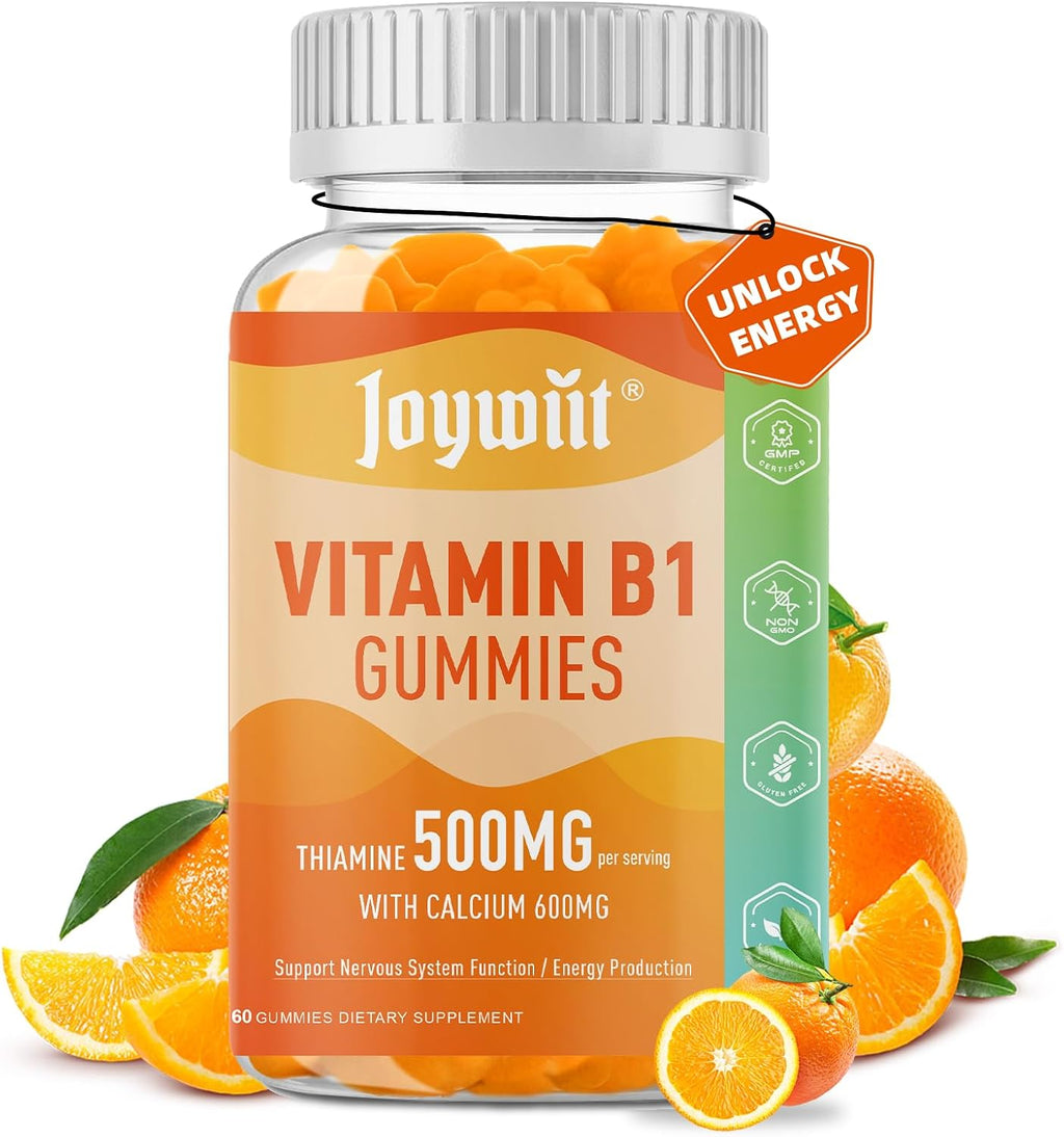 Vitamin B1 Gummies 500mg con Citrato de Calcio - 60 gomitas
