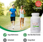 ULULIFE Multivitamínico Vegano Sin Hierro - Pack de 2 (360 Cápsulas) - Para Cabello, Piel, Uñas, Energía y Antioxidante