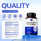 HUJ High-Activity B Vitamins - Complejo de 8 Vitaminas B con Inositol y D-Chiro Inositol - 60 Cápsulas