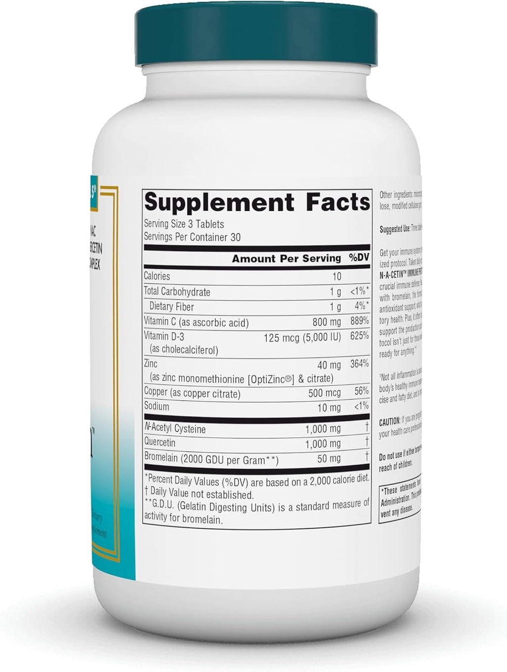 Source Naturals Wellness N-A-Cetin Immune Protocol, 90 Comprimidos