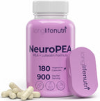 LongLifeNutri NeuroPEA (Palmitoiletanolamida + Luteolina 800mg/100mg) – Suplemento Orgánico para el Rendimiento Nervioso, 180 Cápsulas Vegetarianas (3 Meses)