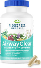 AirwayClear - Suplemento Herbal para la Salud Pulmonar y Respiratoria (60 Cápsulas Veganas)