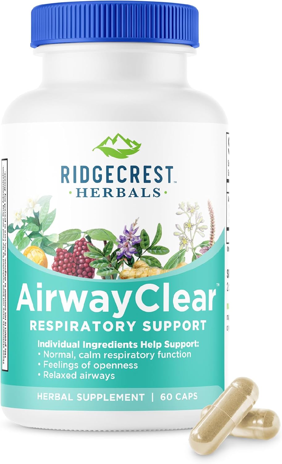 AirwayClear - Suplemento Herbal para la Salud Pulmonar y Respiratoria (60 Cápsulas Veganas)