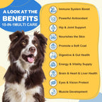 Multivitamínico para Perros con Probióticos, Glucosamina y Omega 3 - ZEBORA