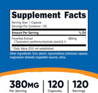 Nutricost Cápsulas de Tanaceto 380mg, 120 Cápsulas Vegetarianas