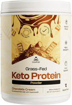 LevelUp Keto Protein, con Péptidos de Colágeno, MCT Energético, Aislado de Proteína de Suero, Complemento Alimenticio en Polvo Keto - Vainilla Sweet Cream