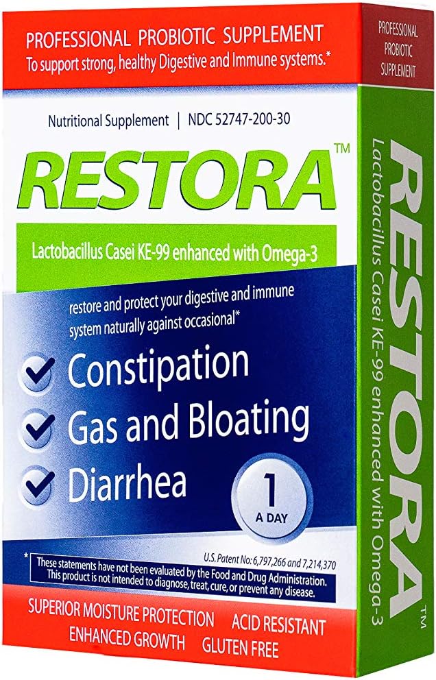Restora Probiotic with Omega 3 and Strain KE-99