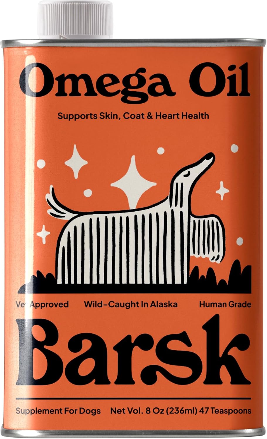 Barsk Aceite de Salmón Salvaje de Alaska para Perros y Gatos - Rico en Omega 3 EPA y DHA
