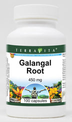Galangal Root - 450 mg (100 Capsules)