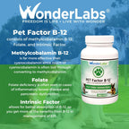 Pet Factor B-12 | Vitamina B-12 en Metilcobalamina para Perros | 180 Cápsulas