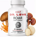 Dr. Love ROAR Lion's Mane, Cordyceps y Reishi, 60 cápsulas