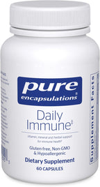 Pure Encapsulations Daily Immune | Fórmula Inmunitaria Completa con Vitaminas, Minerales y Extractos Botánicos | 60 Cápsulas