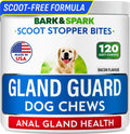 BARK&SPARK Golosinas para el Tratamiento de Glándulas Anales para Perros - Suplemento de Apoyo con Prebióticos y Enzimas Digestivas - Sabor a Bacon, 120 Golosinas