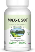 Maxi Health Max-C 500 - Vitamina C 500 mg con Bioflavonoides de Limón - 100 Comprimidos