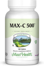 Maxi Health Max-C 500 - Vitamina C 500 mg con Bioflavonoides de Limón - 100 Comprimidos