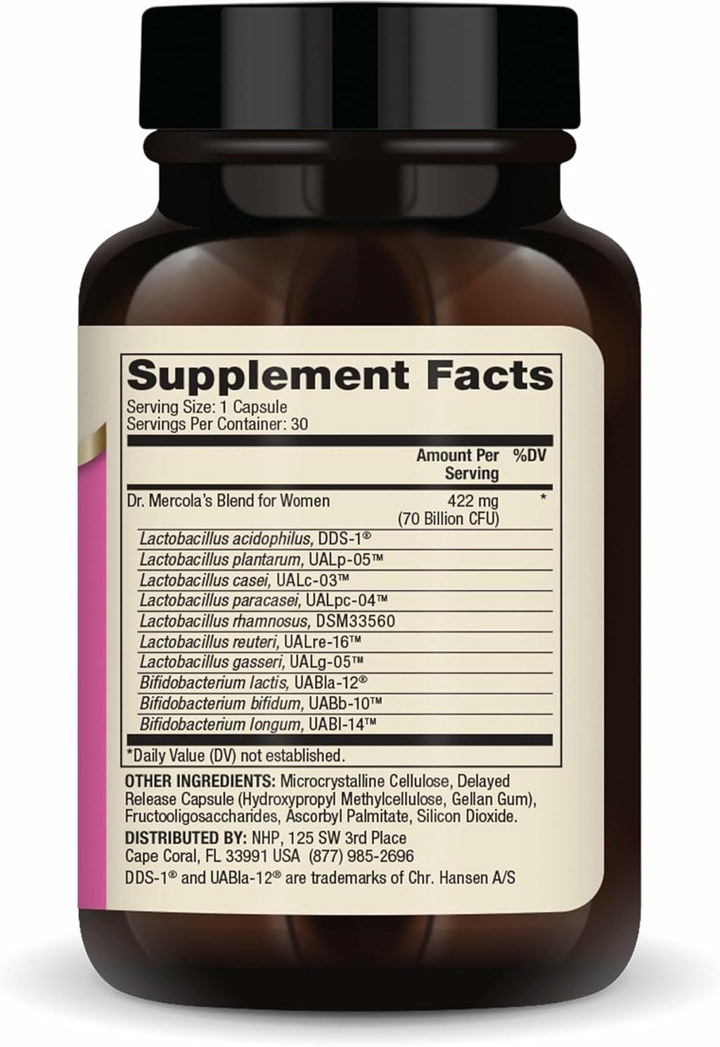 Dr. Mercola Complete Probiotics for Women - 70B UFC - 30 Cápsulas
