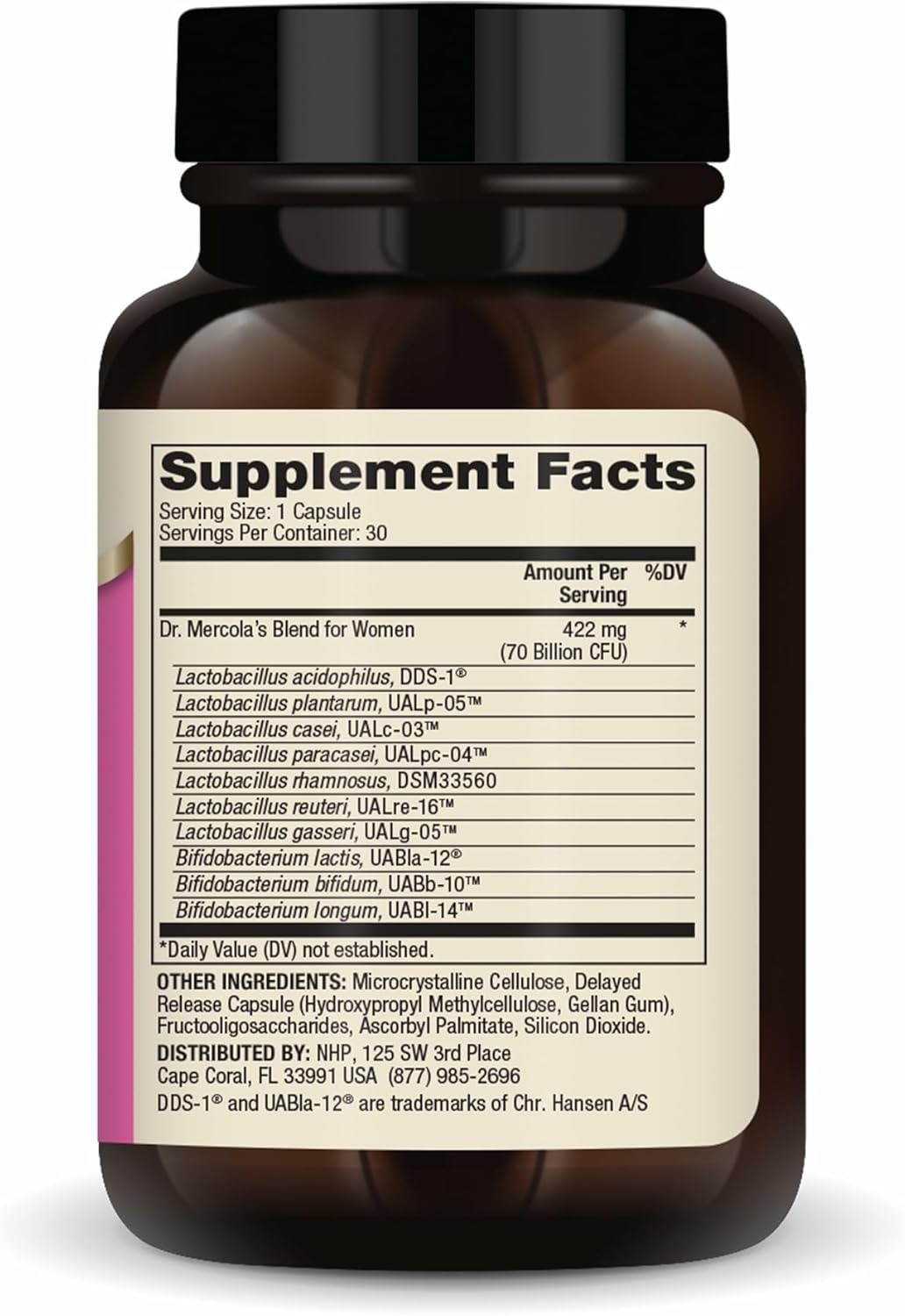 Dr. Mercola Complete Probiotics for Women - 70B UFC - 30 Cápsulas
