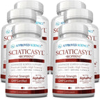 Approved Science Sciaticasyl - Apoyo para el nervio ciático con vitaminas B, magnesio, ALA y BioPerine - 360 cápsulas veganas