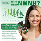 Suplemento NMNH Puro 120 Cápsulas - 800mg de NMNH de Alta Pureza