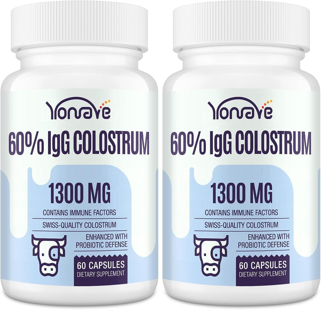 Yonrave Calostro Bovino 1300mg - 60% IgG - 120 Cápsulas