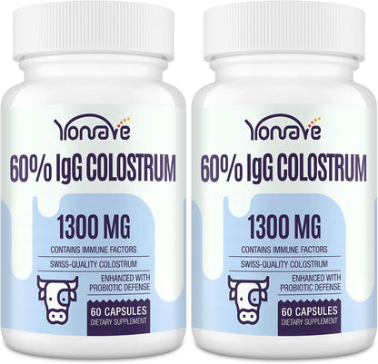 Yonrave Calostro Bovino 1300mg - 60% IgG - 120 Cápsulas – Image 1