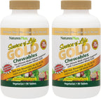 NaturesPlus Source of Life GOLD Multivitamin - Pack de 2, 90 Comprimidos Masticables