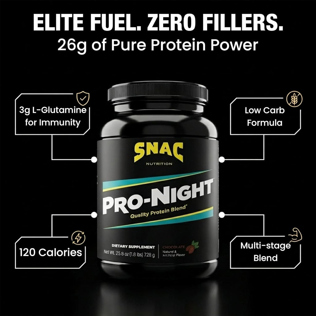 SNAC Pro-Night Proteína en Polvo - Sabor Chocolate, 726 g
