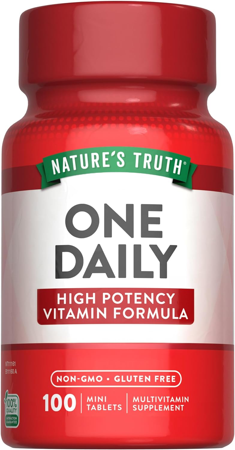 Nature's Truth Multivitamínico Diario - 100 Mini Comprimidos - Para Hombres y Mujeres - Suplemento Alimenticio Sin Gluten y No-GMO