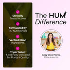 HUM Hair Strong Daily Hair Growth Gummies con Biotina, Zinc, Vitamina B12, 60 Gominolas