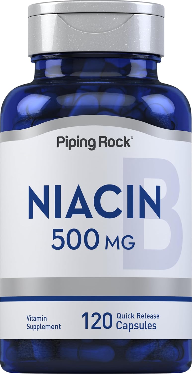 Piping Rock Niacina 500mg Flush, 120 Cápsulas