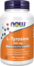 NOW Foods L-Tyrosine 500 mg, 120 Capsules